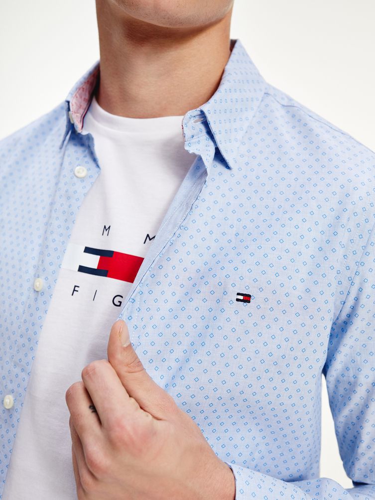 Camisa con estampado de cuadros de corte slim | Tommy Hilfiger PA - Tienda  en LÃnea