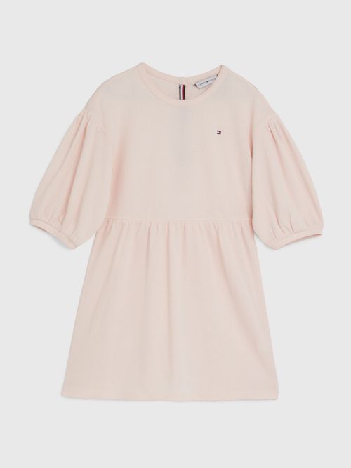 Vestido-Essential-en-jacquard-con-corte-evase