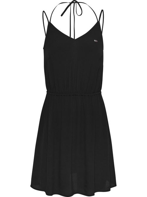 Vestido-Essential-con-cuello-halter-anudable