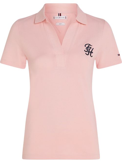 Polo-de-corte-slim-con-logo-TH-script