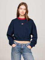 Sudadera-cropped-amplia-con-parche-de-Tommy