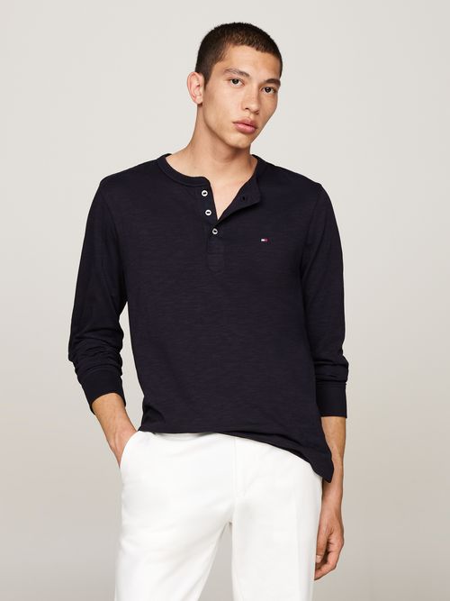 Camiseta-de-manga-larga-con-cuello-Henley