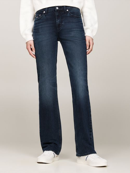 Jeans-Bootcut-de-talle-medio-desteñidos