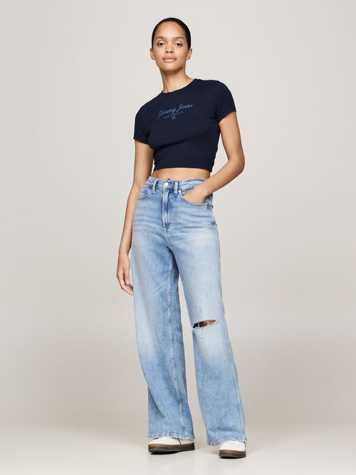 Camiseta-cropped-slim-Tommy-Prep-Luxe