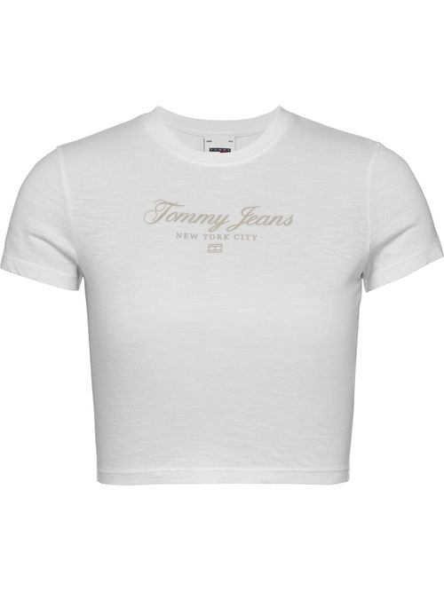 Camiseta-cropped-slim-Tommy-Prep-Luxe