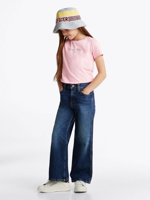 Camiseta-de-cuello-redondo-con-logo