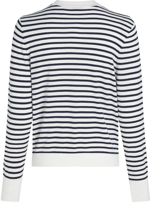 Cardigan-de-rayas-con-logo