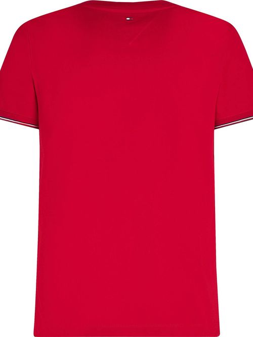 Camiseta-de-corte-slim-con-mangas-ribeteadas