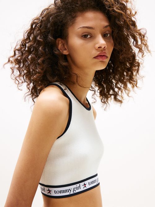 Camiseta-de-tirantes-Tommy-Girl-cropped