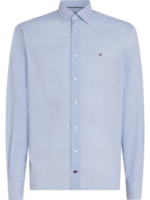 Camisa-con-microestampado-de-puntos-de-corte-regular