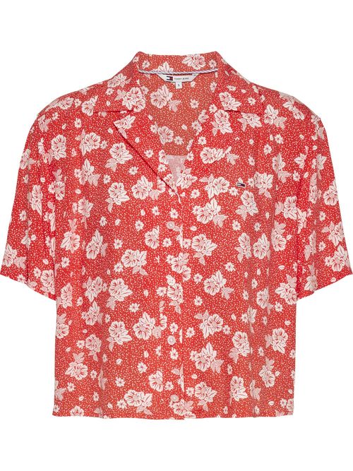 Camisa-cropped-de-manga-corta-con-estampado