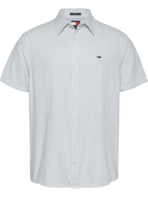 Camisa-de-manga-corta-en-mezcla-de-lino