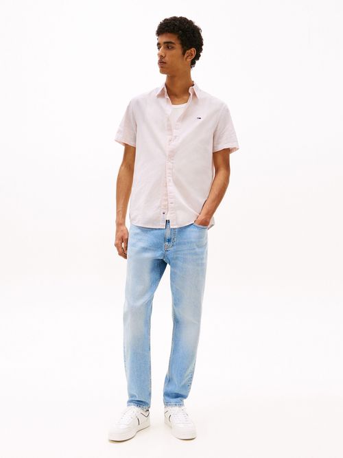 Camisa-de-manga-corta-en-mezcla-de-lino