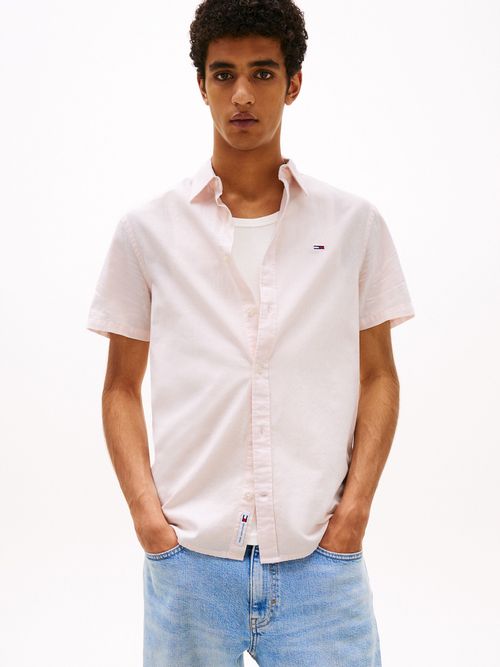 Camisa-de-manga-corta-en-mezcla-de-lino