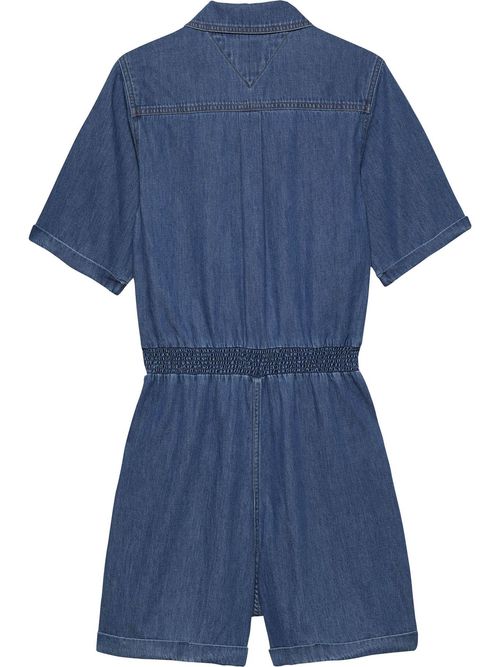 Jumpsuit-denim-con-logo