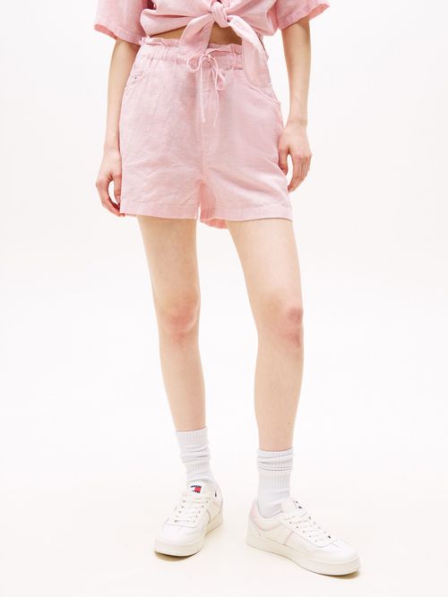 Pantalon-corto-paperbag-con-lino