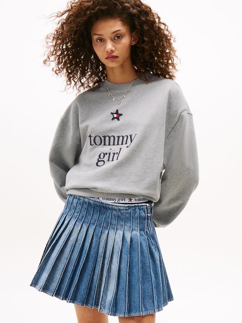 Sudadera-amplia-con-logo-de-Tommy-Girl