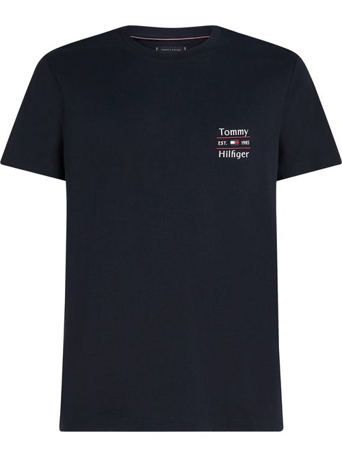 Camiseta-de-cuello-redondo-con-logo