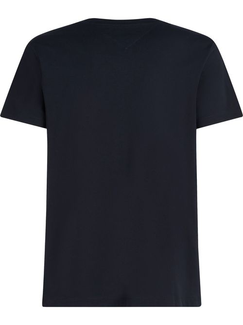 Camiseta-de-cuello-redondo-con-logo