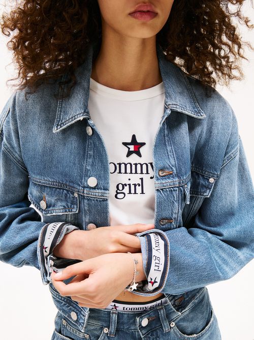 Chaqueta-denim-Tommy-Girl-con-logo-trasero-
