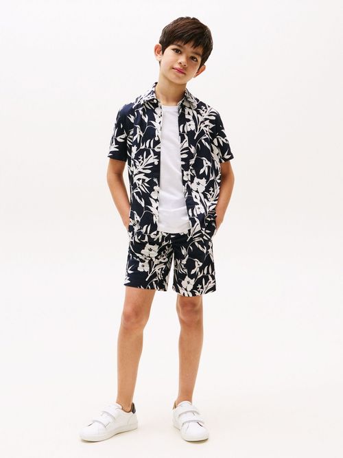 Camisa-de-manga-corta-con-flores-estampadas