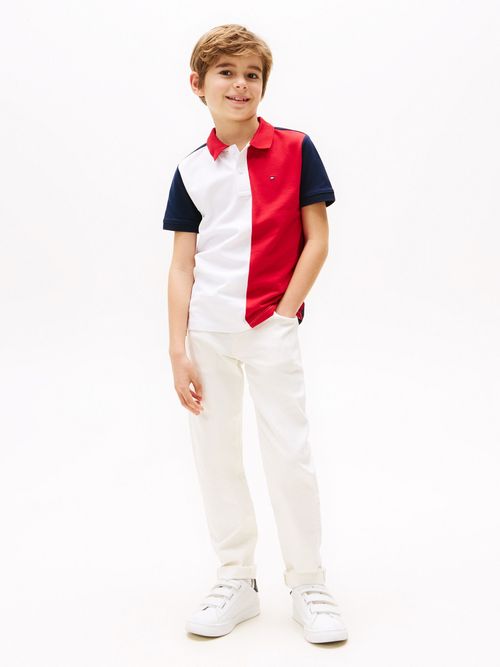 Polo-de-manga-corta-colour-block-regular