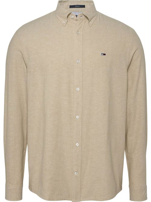 Camisa-manga-larga-de-lino-de-corte-regular