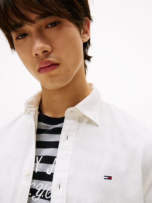 Camisa-manga-larga-de-lino-de-corte-regular