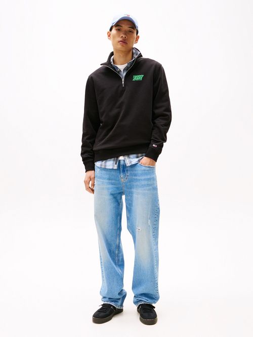 Sudadera-con-cremallera-corta-y-logo-burbuja