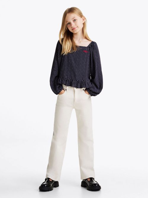 Blusa-con-fruncido-y-estampado-de-estrellas