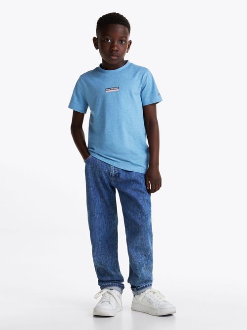 Camiseta-de-melange-con-monotipo-Hilfiger
