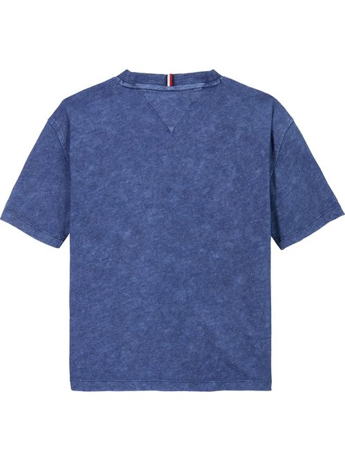 Camiseta-denim-de-cuello-redondo-con-logo