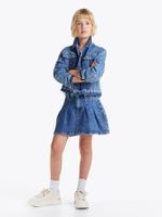 Minifalda-denim-plisada