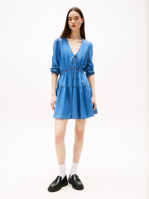 Vestido-corto-de-chambray