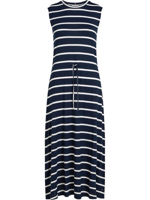 -Vestido-sin-Mangas-a-Rayas-con-Cordon-en-la-Cintura-