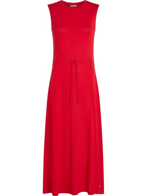 -Vestido-sin-Mangas-a-Rayas-con-Cordon-en-la-Cintura-