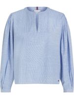 Blusa-con-diseño-de-patron-de-finas-rayas-