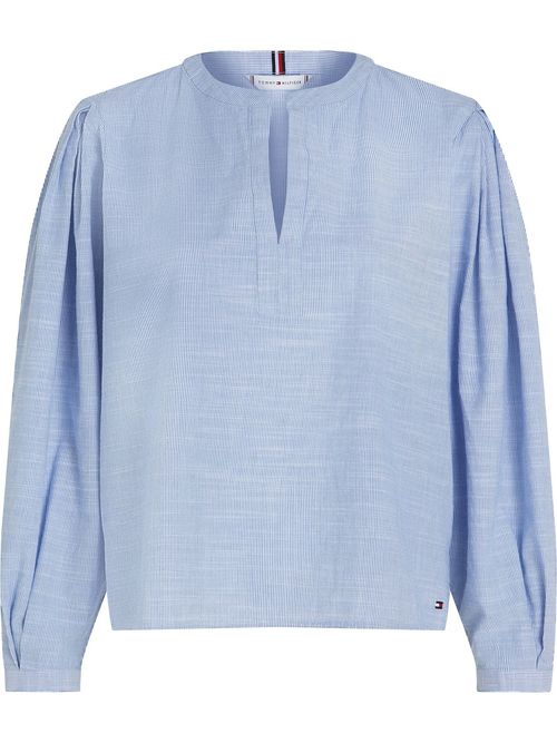 Blusa-con-diseño-de-patron-de-finas-rayas-