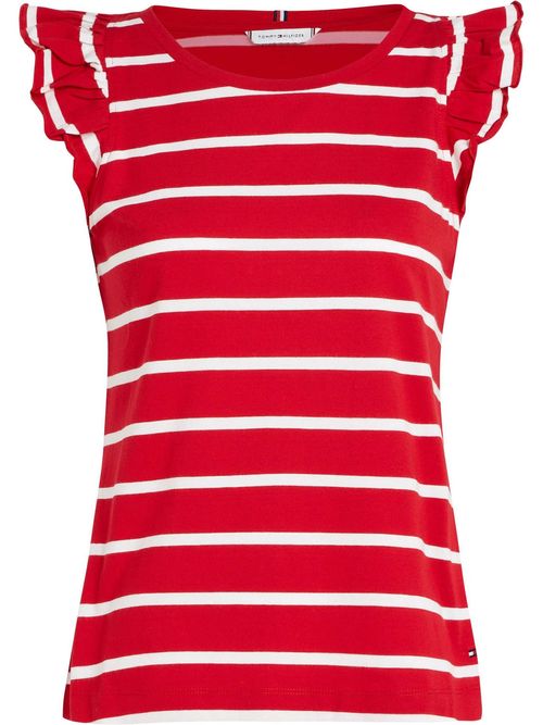 Camiseta-a-Rayas-con-Mangas-con-Volantes