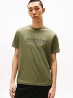Camiseta-de-cuello-redondo-con-logo
