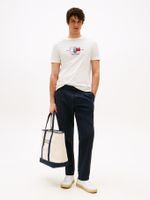 Camiseta-de-cuello-redondo-con-logo-estampado
