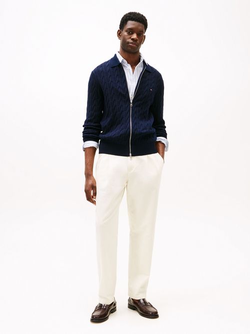 Chaqueta-de-punto-trenzado-con-cremallera