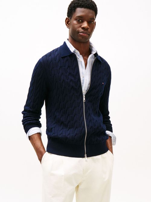 Chaqueta-de-punto-trenzado-con-cremallera
