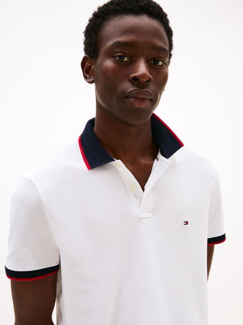 Polo-con-cuello-de-punto-a-contraste