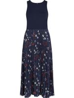 Vestido-sin-Mangas-con-cuerpo-liso-y-falda-plisada-