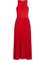 Vestido-sin-Mangas-con-cuerpo-liso-y-falda-plisada-