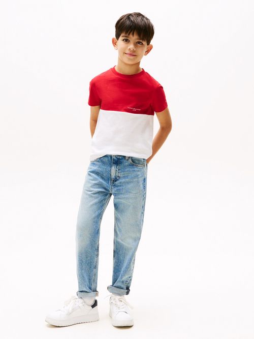 Camiseta-de-cuello-redondo-color-block