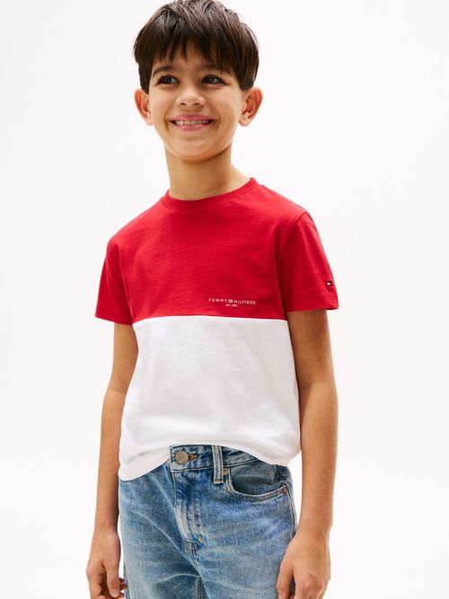 Camiseta-de-cuello-redondo-color-block