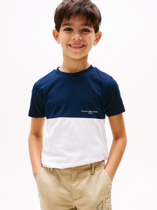 Camiseta-de-cuello-redondo-color-block