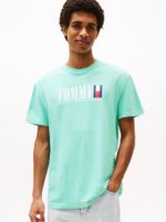 Camiseta-de-cuello-redondo-con-logo